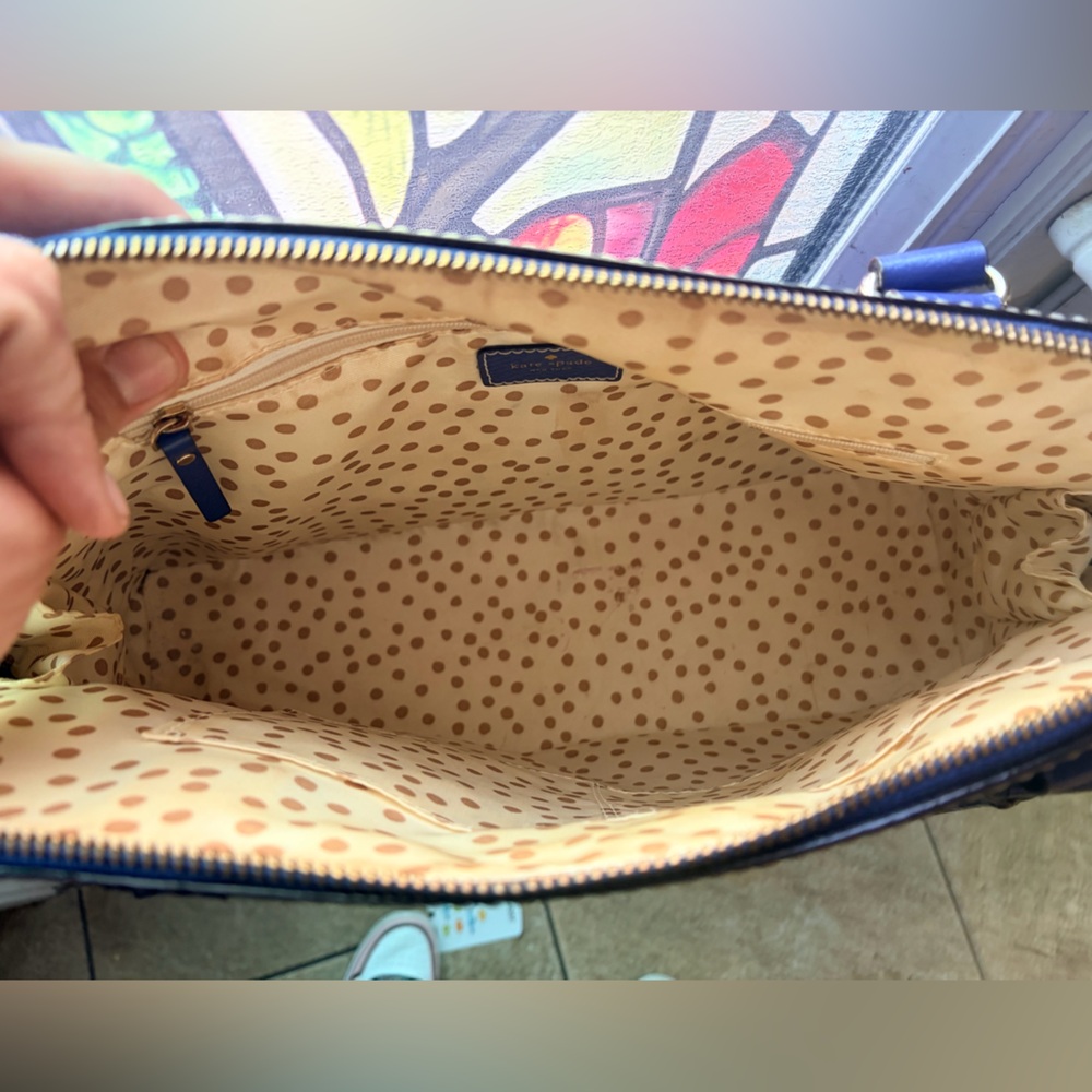 Kate Spade Royal Blue Satchel tote - Picture 3 of 4